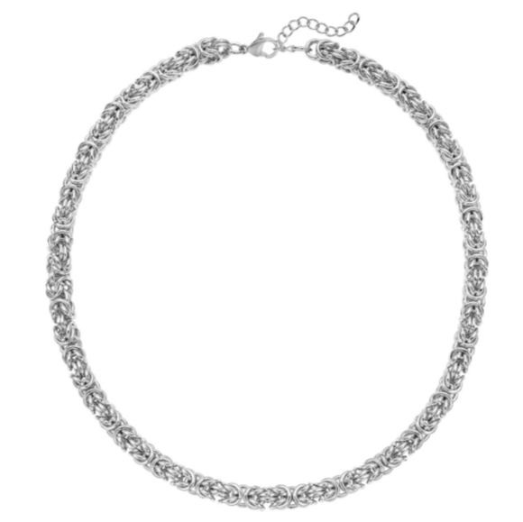 UNISEX UNIQUE STAINLESS STEEL BYZANTINE LINK CHAIN NEC… - Picture 7 of 7